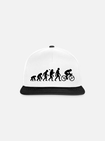 Radfahrer Evolution Radfahren Radsport - Snapback Cap - Weiß/Schwarz