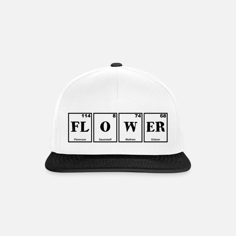 flower - Snapback Cap - white/black