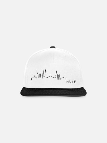 Skyline Halle - Snapback Cap - Weiß/Schwarz