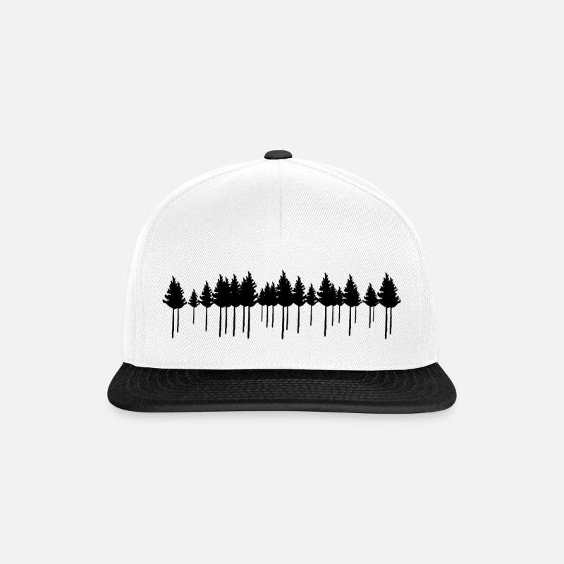 Forêt de pins - Casquette snapback - blanc/noir