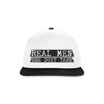 De vrais hommes utilisent du ruban adhésif 4 - Casquette snapback - blanc/noir - Devant