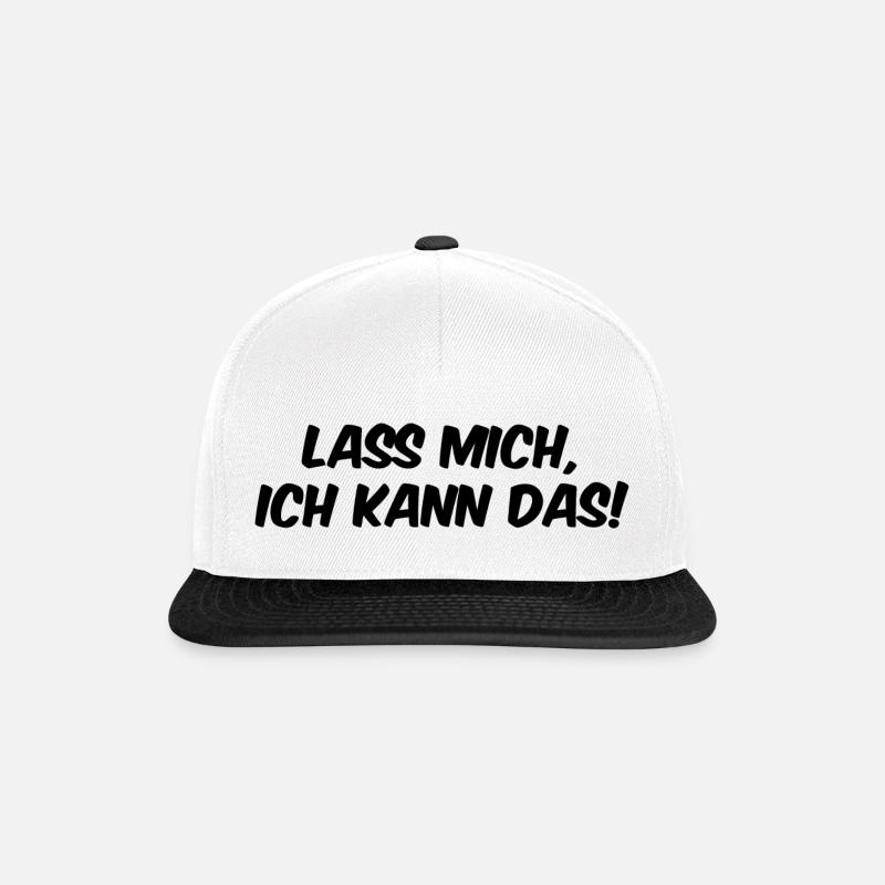 lass mich ich kann das - Snapback Cap - Weiß/Schwarz