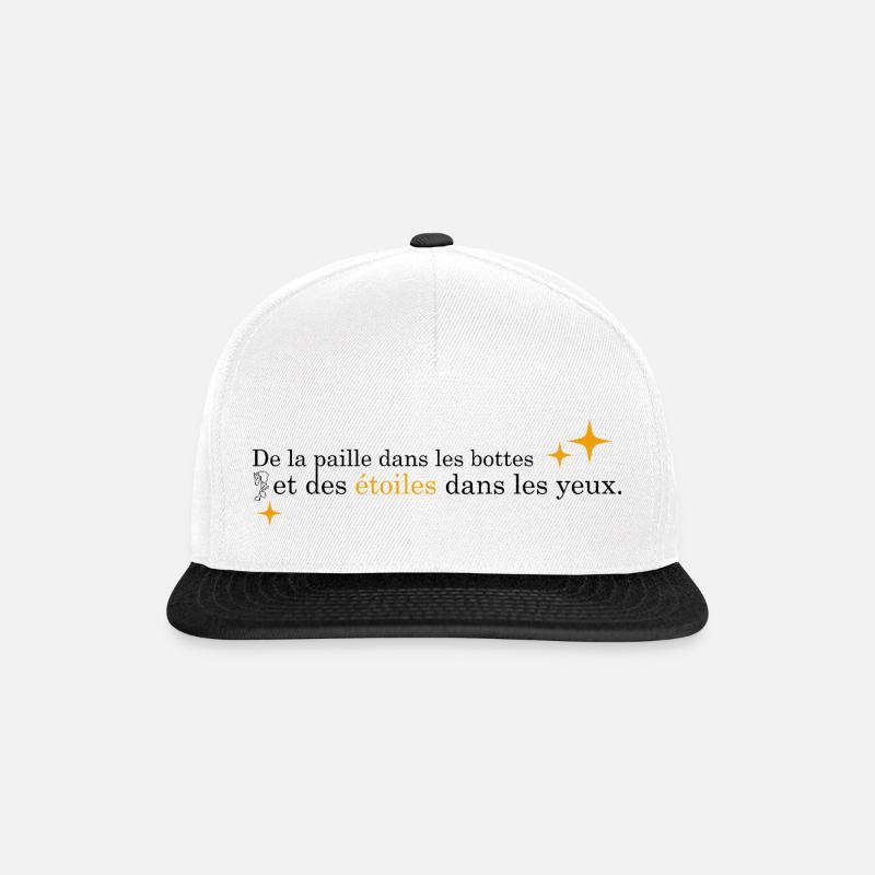Straw in the bundles - Snapback Cap - white/black