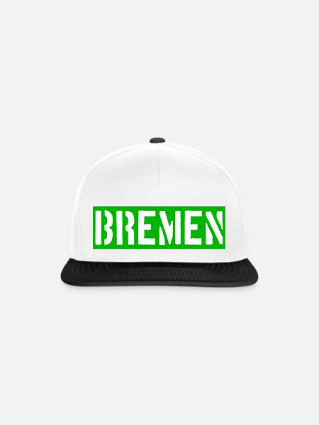 Bremen - Weser - Werder - Hansestadt - Snapback Cap - Weiß/Schwarz