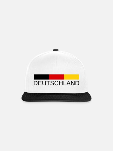 Deutschland  - Snapback Cap - Weiß/Schwarz