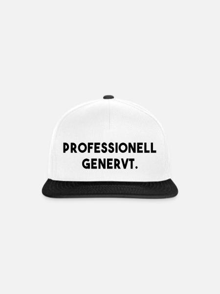 Genervt Spruch - Snapback Cap - Weiß/Schwarz