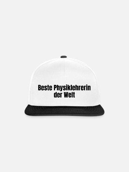 Beste Physiklehrerin der Welt Physik Geschenk - Snapback Cap - Weiß/Schwarz