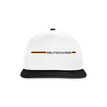 Deutschland - Snapback Cap - Weiß/Schwarz - Vorne