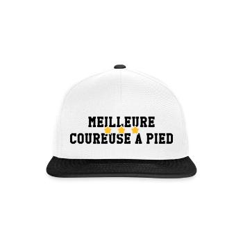 Running / Jogging / Run / Trail / Sport - Snapback Cap - white/black - Front