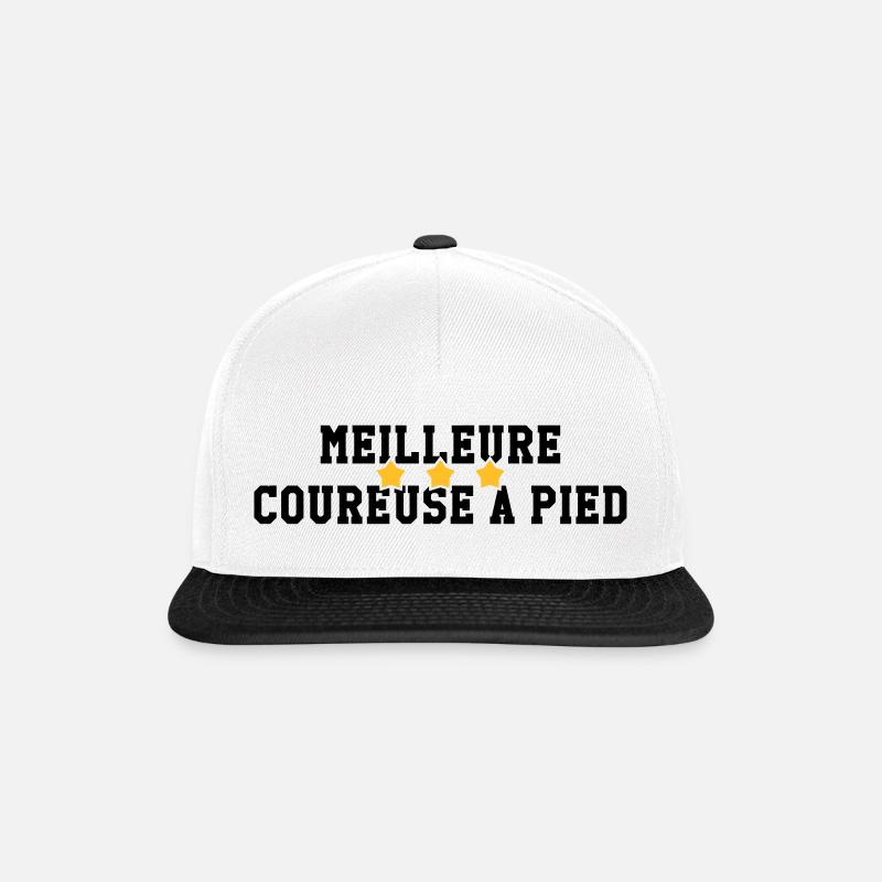Running / Jogging / Run / Trail / Sport - Snapback Cap - white/black