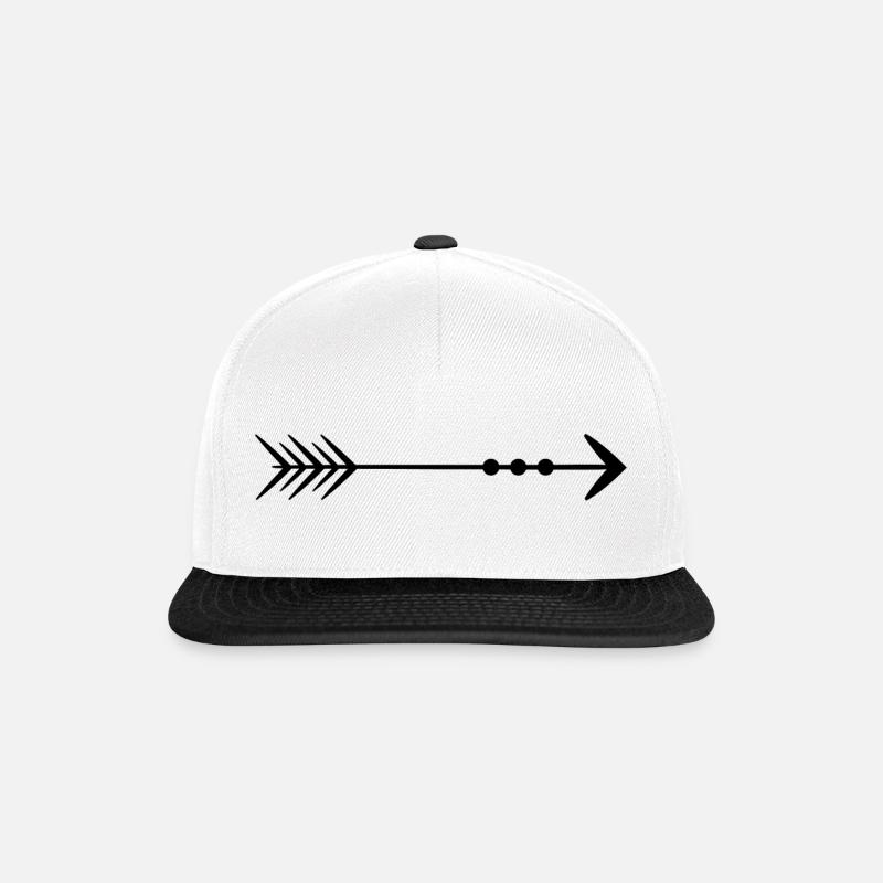 Flèche noire - Casquette snapback - blanc/noir