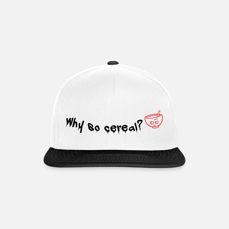 why so cereal? - Snapback Cap - Weiß/Schwarz