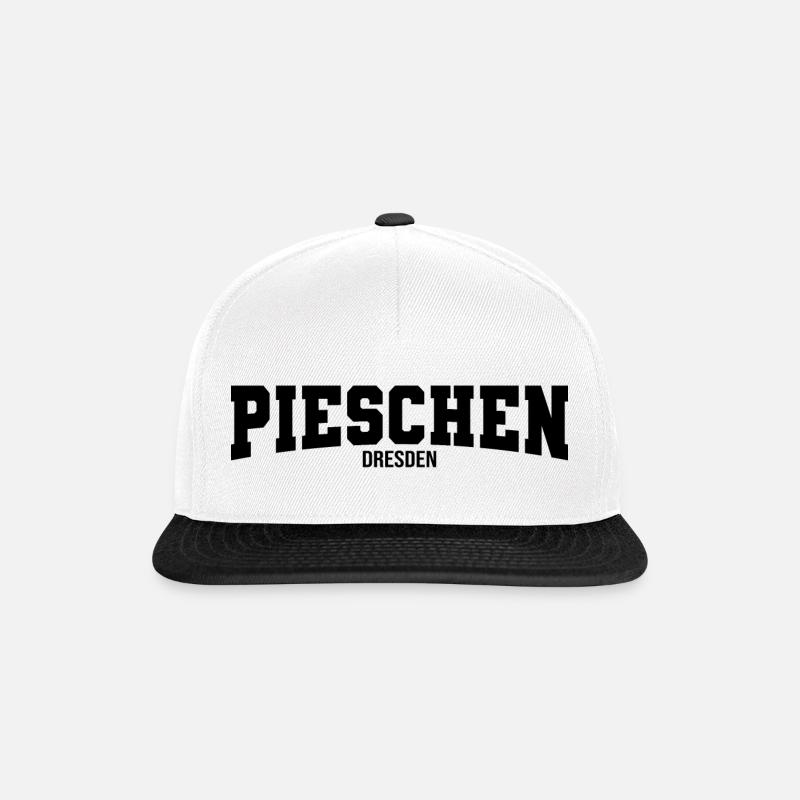 Pieschen Stadteil Dresden Nicki - Snapback Cap - Weiß/Schwarz