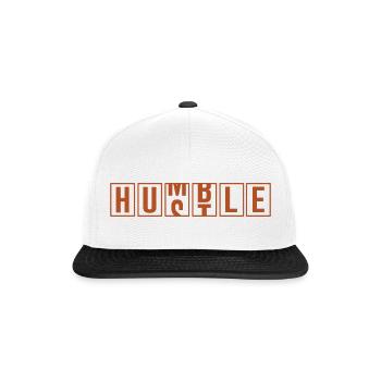 Humble Hustle Saying Gift - Snapback Cap - white/black - Front