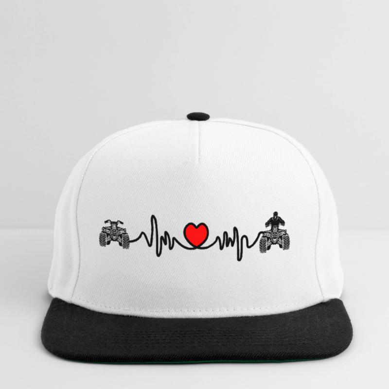 Quad-Herzfrequenz oder Kardiogramm Snapback Cap