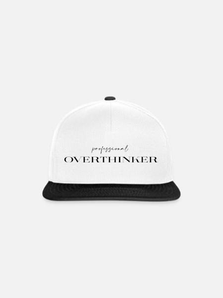 professional Overthinker - Snapback Cap - Weiß/Schwarz