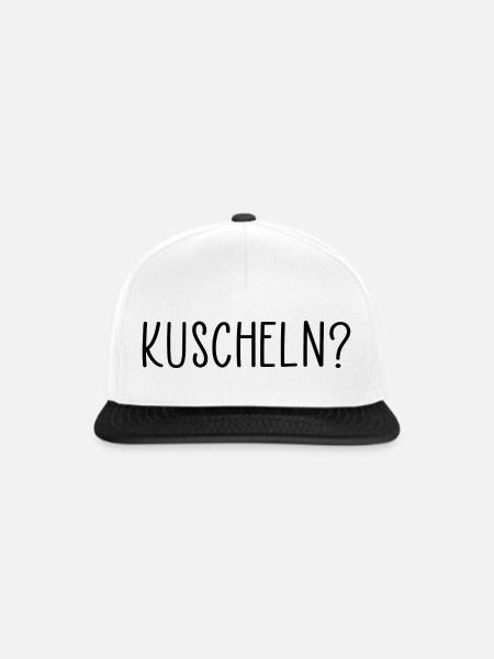 Beziehung Partnerschaft Kuscheln? Spruch - Snapback Cap - Weiß/Schwarz