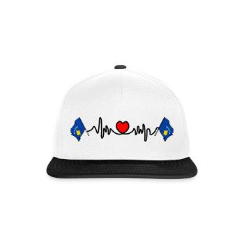 Cardio fréquence cardiaque pour le Kosovo - Casquette snapback - blanc/noir - Devant