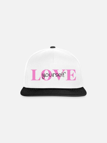 LOVEyourself - Snapback Cap - Weiß/Schwarz