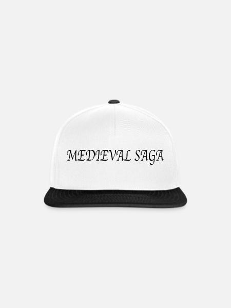 Mittelalter - Snapback Cap - Weiß/Schwarz