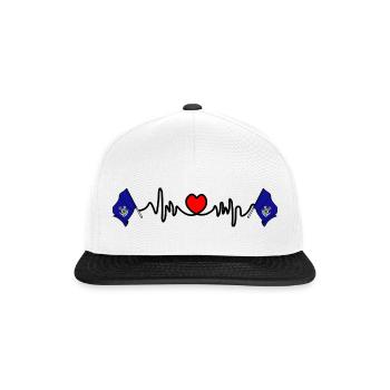 Cardio de fréquence cardiaque pour le Maine - Casquette snapback - blanc/noir - Devant