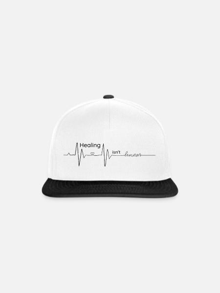 Die Heilung ist nicht linear – Kardiogramm - Snapback Cap - Weiß/Schwarz