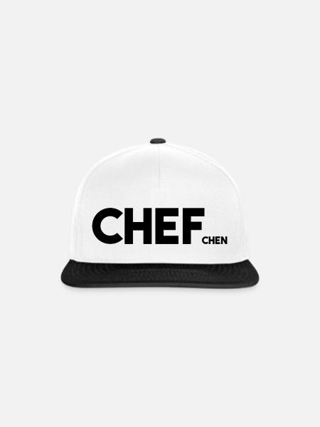 CHEFchen Shirt - Snapback Cap - Weiß/Schwarz