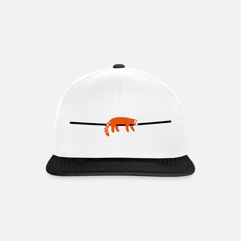 red panda - Snapback Cap - white/black