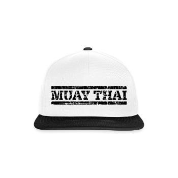 Muay Thaï - Casquette snapback - blanc/noir - Devant