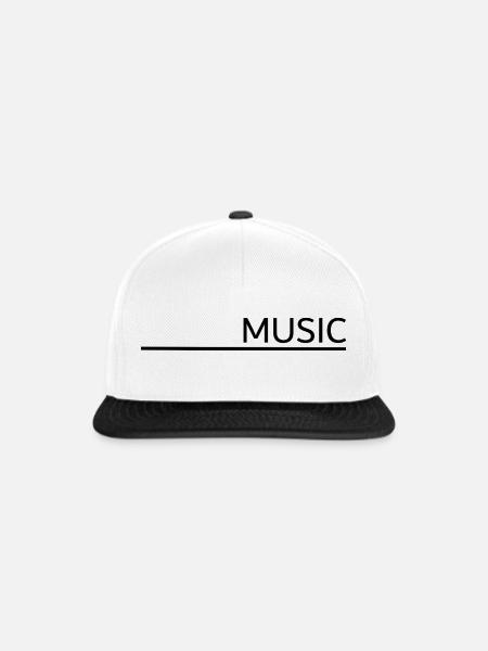 Music - Snapback Cap - Weiß/Schwarz