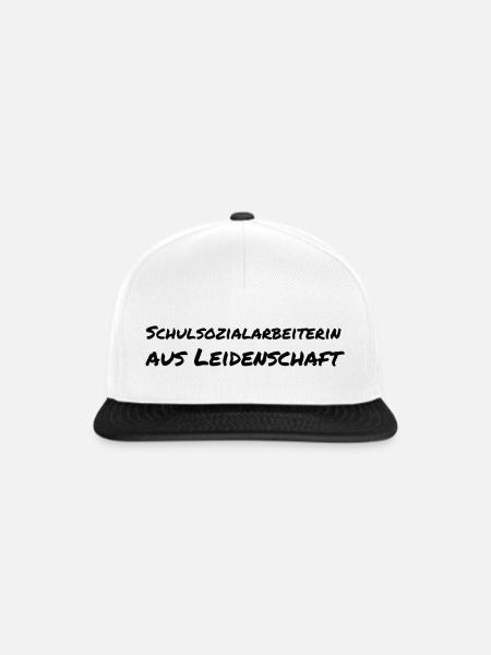 Schulsozialarbeiterin aus Leidenschaft Geschenk - Snapback Cap - Weiß/Schwarz