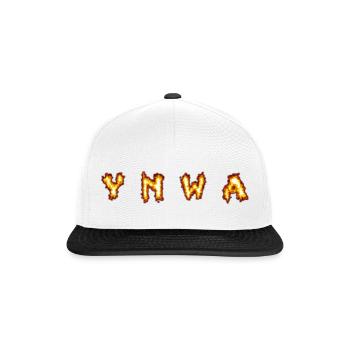 Flaming Letters Print - Snapback Cap - Weiß/Schwarz - Vorne