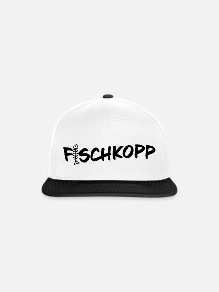 Fischkopp - Snapback Cap - Weiß/Schwarz