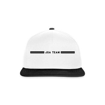 JGA Team Junggesellenabschied - Snapback Cap - Weiß/Schwarz - Vorne