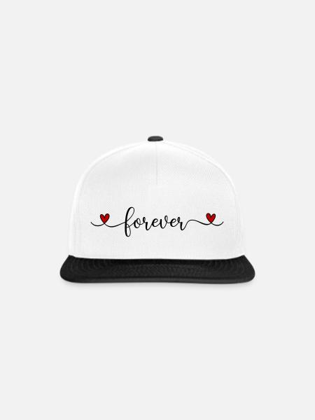 Ewiges Herz - Snapback Cap - Weiß/Schwarz