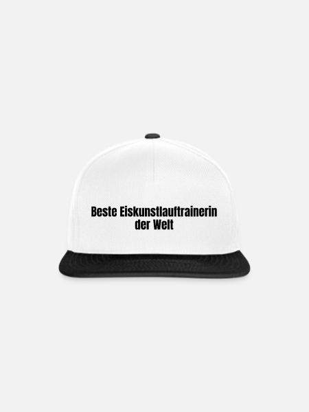 Beste Eiskunstlauftrainerin der Welt Geschenk - Snapback Cap - Weiß/Schwarz