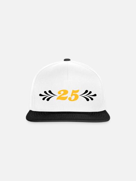 2541614 14743929 silberhochzeit - Snapback Cap - hvid/sort