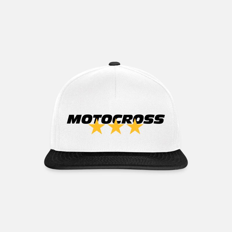 Motocross - Casquette snapback - blanc/noir