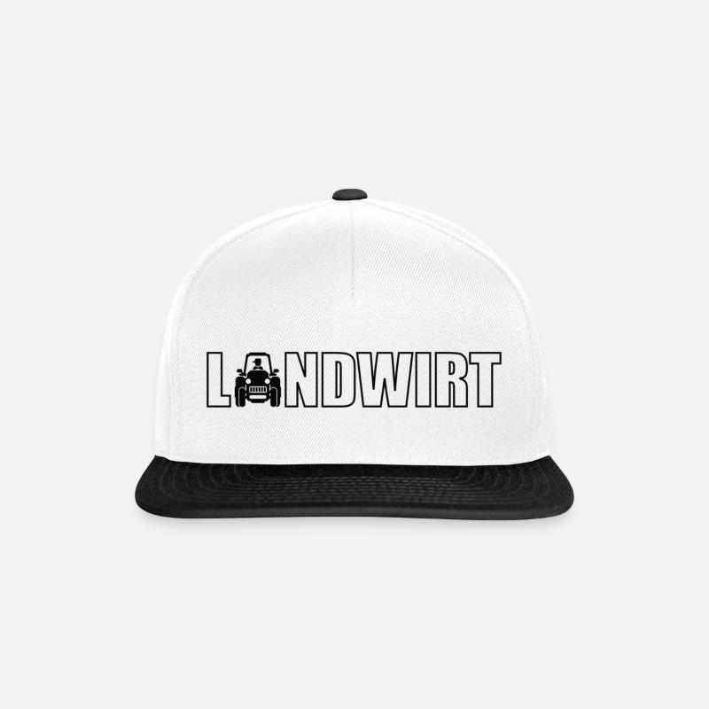 beruf landwirt traktor - Snapback Cap - Weiß/Schwarz