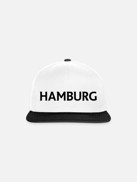 Hamburg - Snapback Cap - Weiß/Schwarz
