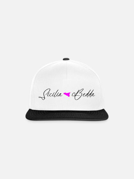 sicilia_bedda - Snapback Cap - Weiß/Schwarz