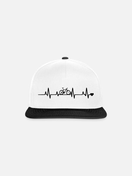  Fahrrad Radfahrer - Snapback Cap - Weiß/Schwarz