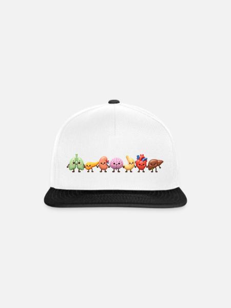 Süße Organen-Clique - Snapback Cap - Weiß/Schwarz