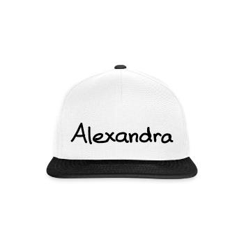 Alexandra - Snapback Cap - Weiß/Schwarz - Vorne