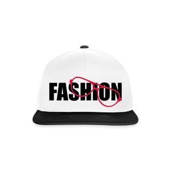 Fashion - Snapback Cap - white/black - Front