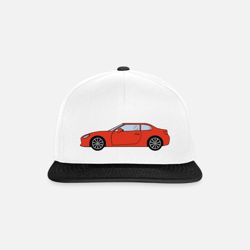 red car - Snapback Cap - white/black