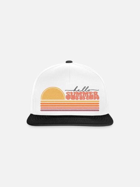 Sommer - Snapback Cap - Weiß/Schwarz