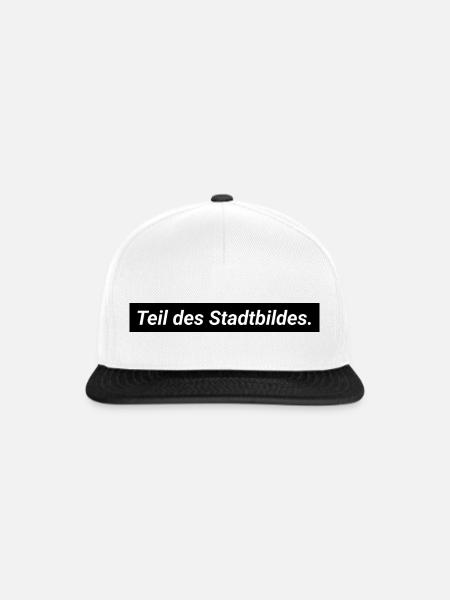 Ich bin Teil des Stadtbildes - Snapback Cap - Weiß/Schwarz