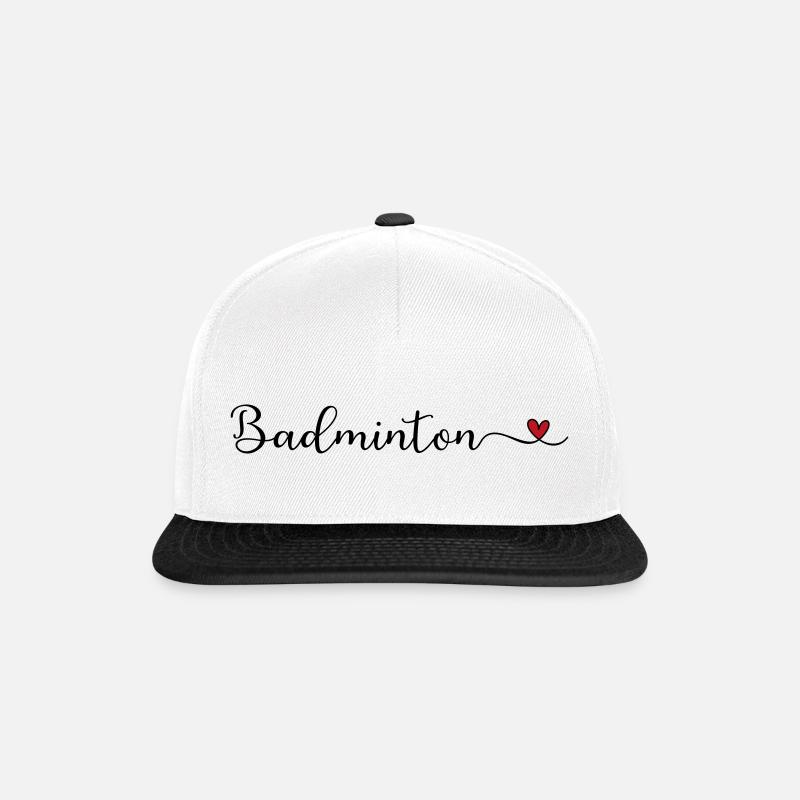 Badminton - Casquette snapback - blanc/noir
