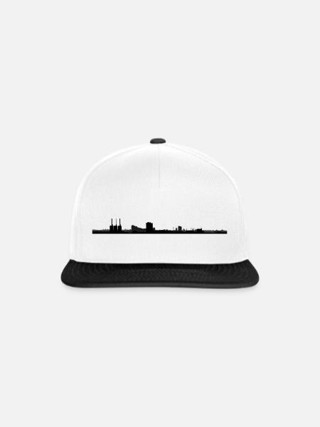 Hannover Skyline "Hannover Linden" - Snapback Cap - Weiß/Schwarz